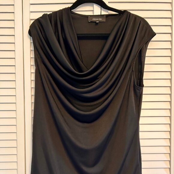 Drapey Black Sleeveless Top - Picture 1 of 2